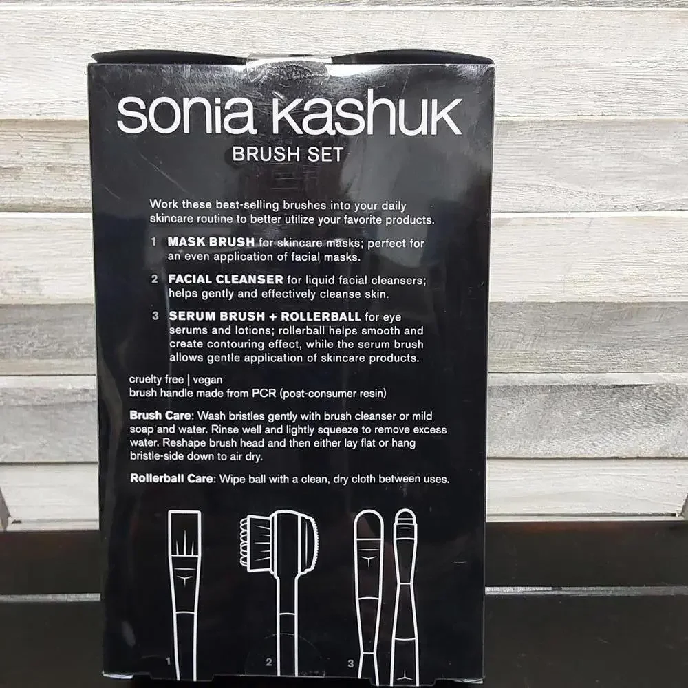 Sonia Kashuk Skincare Collection Brush Set - 3 Brushes for Perfect Application